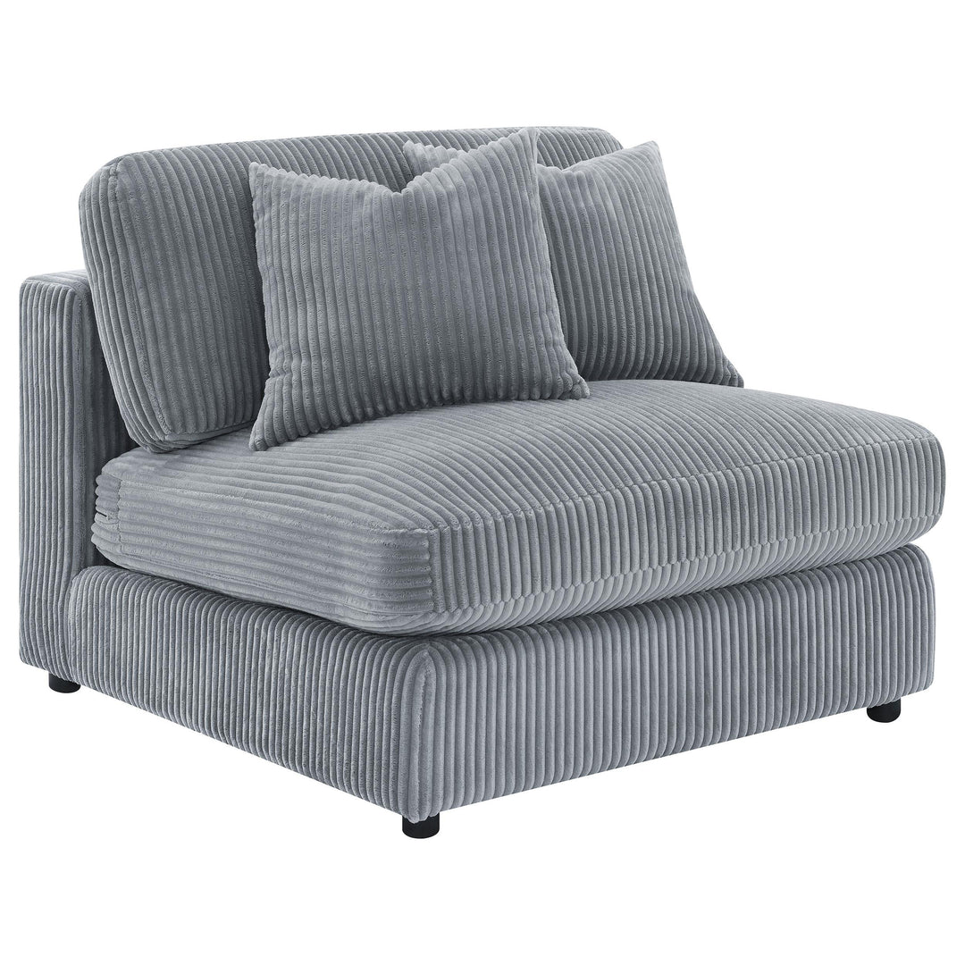 Blaine Upholstered Reversible Chaise Sectional Sofa Fog