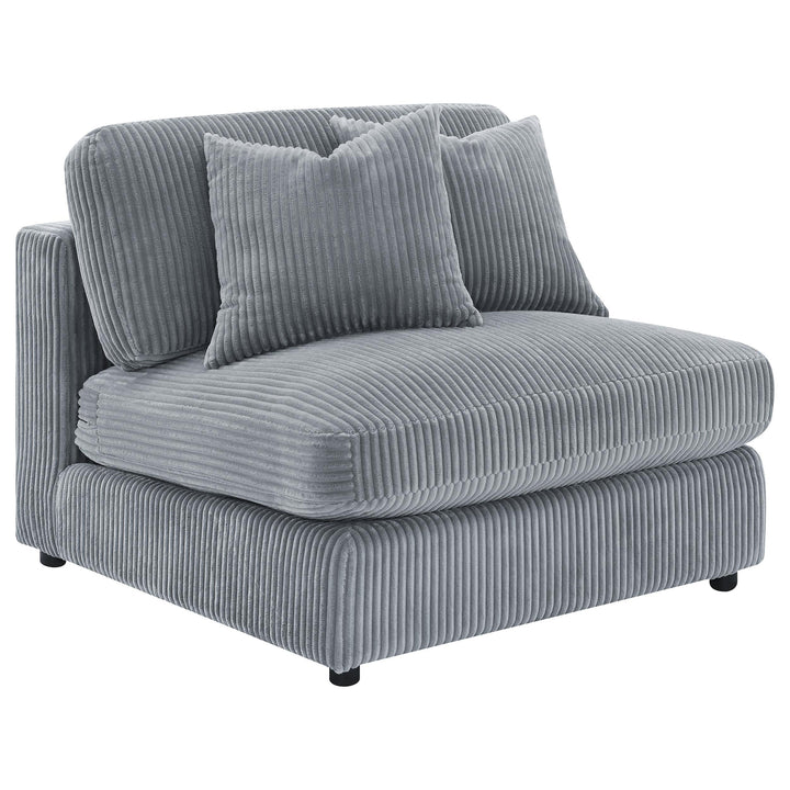 Blaine Upholstered Reversible Chaise Sectional Sofa Fog