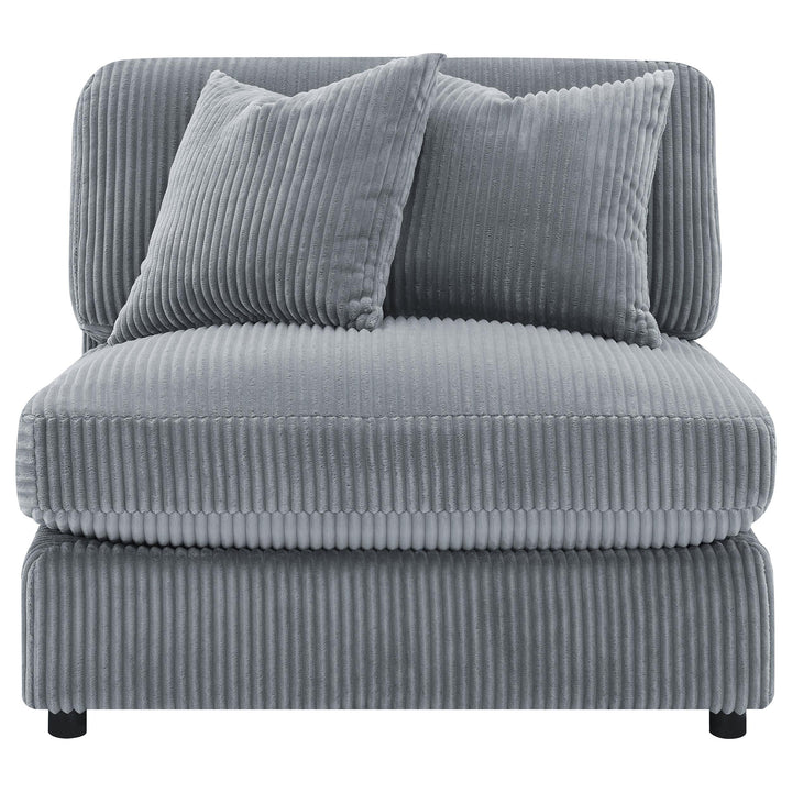 Blaine Upholstered Reversible Chaise Sectional Sofa Fog