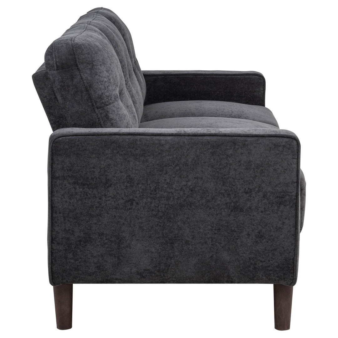 Bowen II 2-piece Upholstered Track Arm Sofa Set Steel Grey