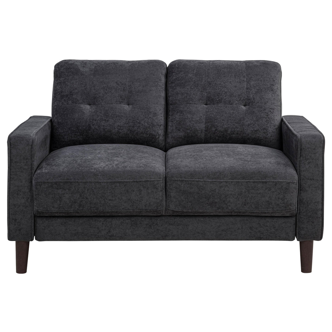 Bowen II 2-piece Upholstered Track Arm Sofa Set Steel Grey