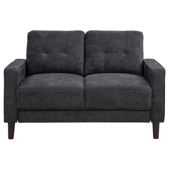 Bowen II 2-piece Upholstered Track Arm Sofa Set Steel Grey
