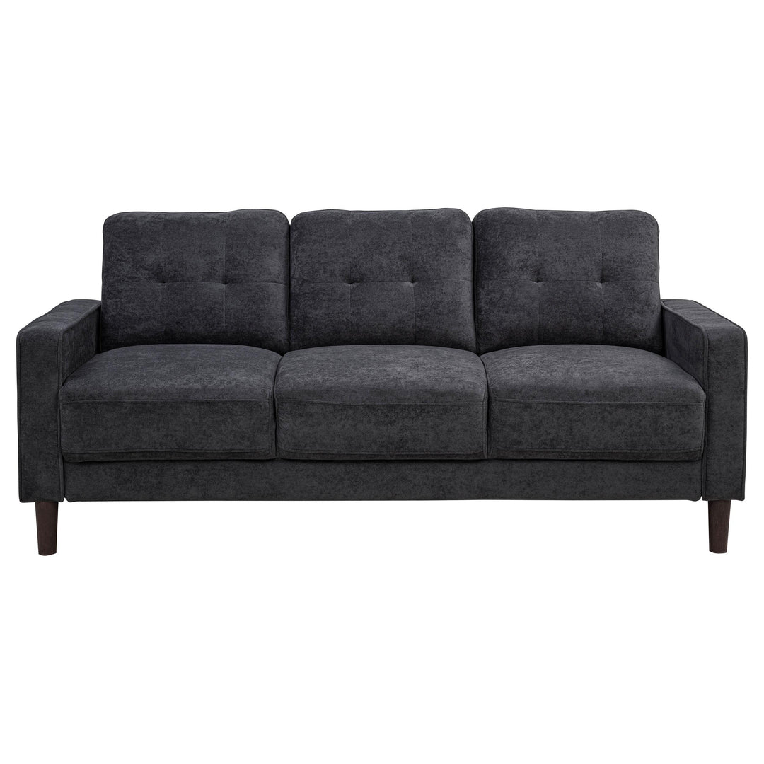Bowen II 3-piece Upholstered Track Arm Sofa Set Steel Grey