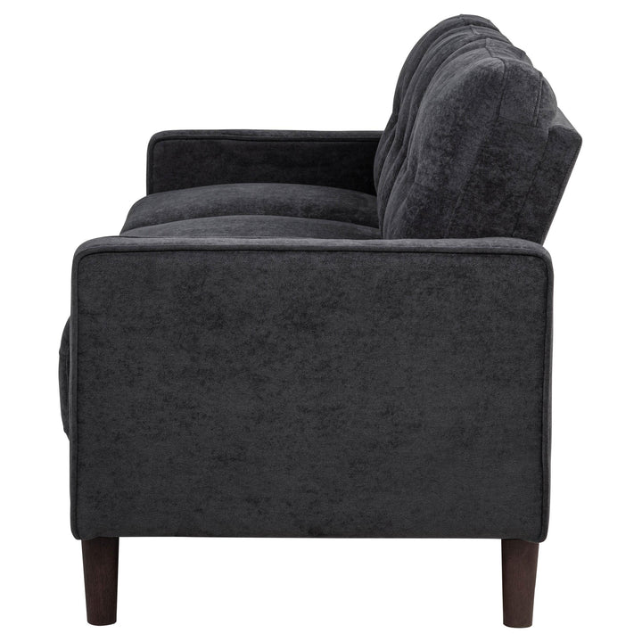 Bowen II Fabric Upholstered Track Arm Sofa Steel Grey