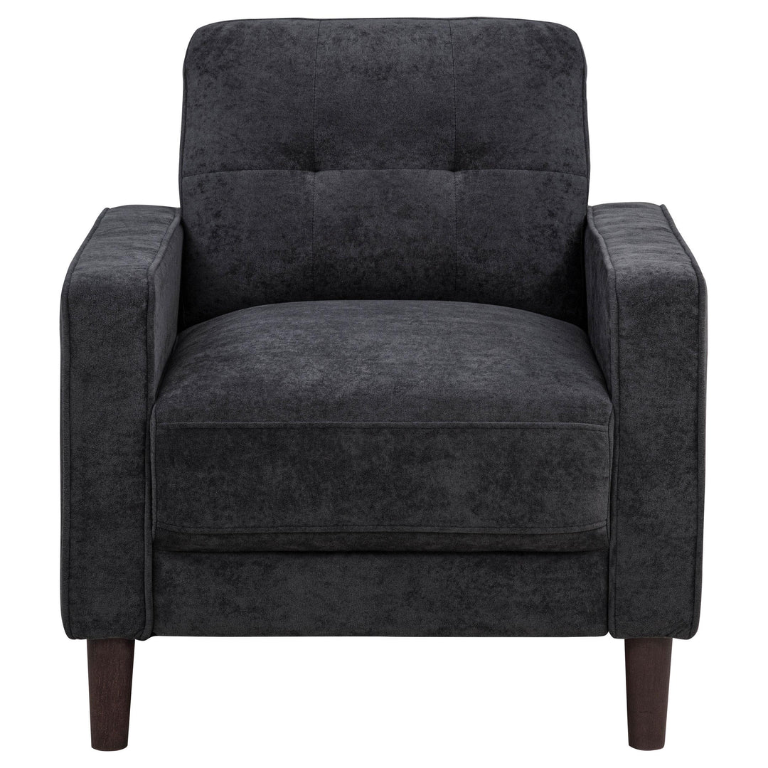 Bowen II Fabric Upholstered Track Arm Chair Steel Grey