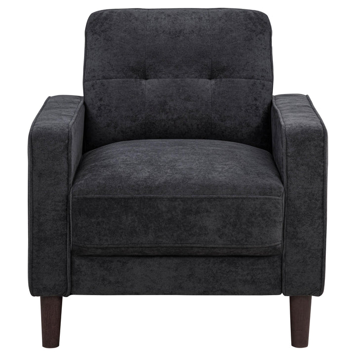 Bowen II Fabric Upholstered Track Arm Chair Steel Grey