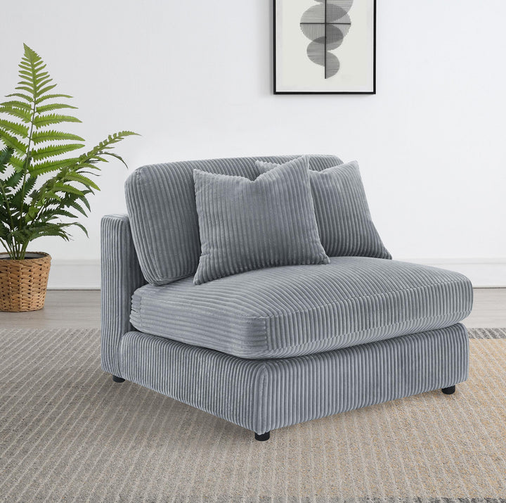 Blaine Upholstered Armless Chair Fog