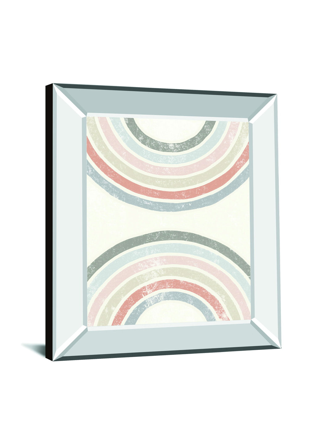 Over The Rainbow I By Moira Hershey - Mirror Framed Print Wall Art - Beige
