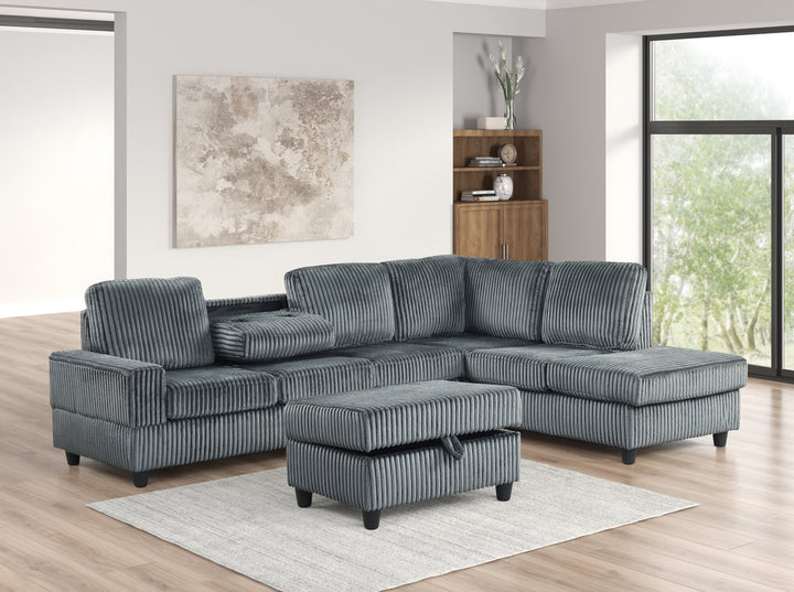50Heights Reversible Sectional + Ottoman