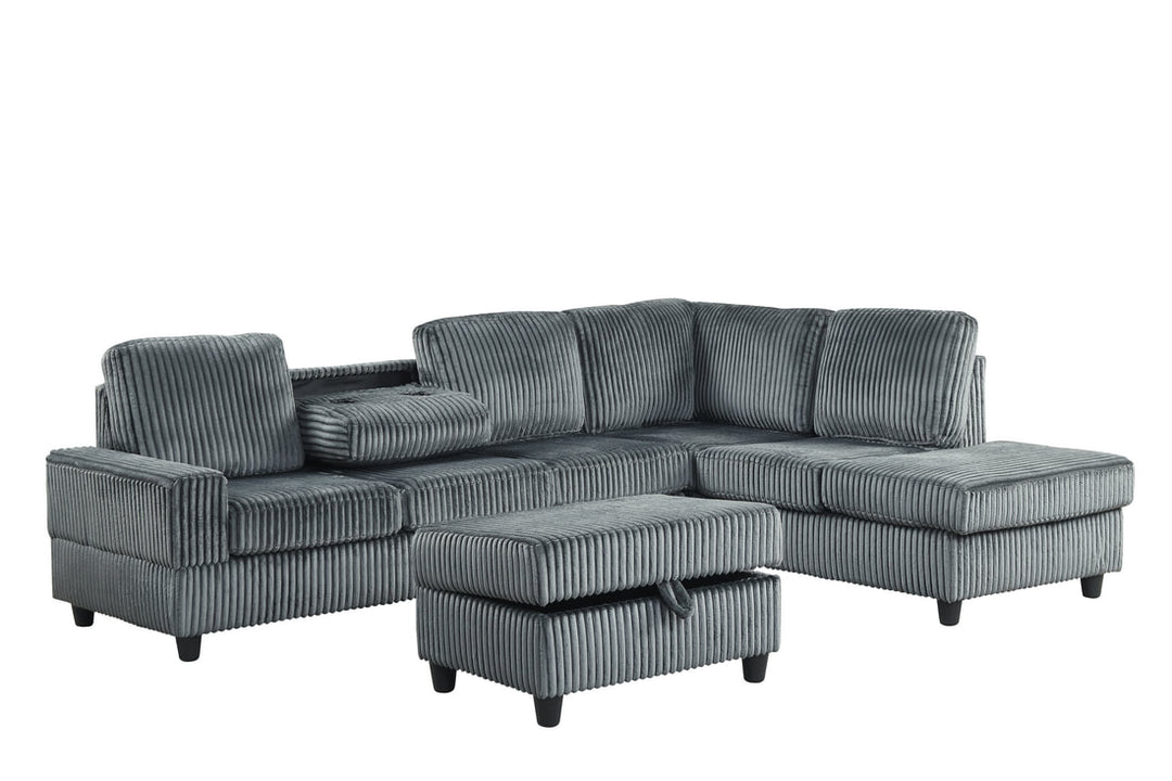 50Heights Reversible Sectional + Ottoman
