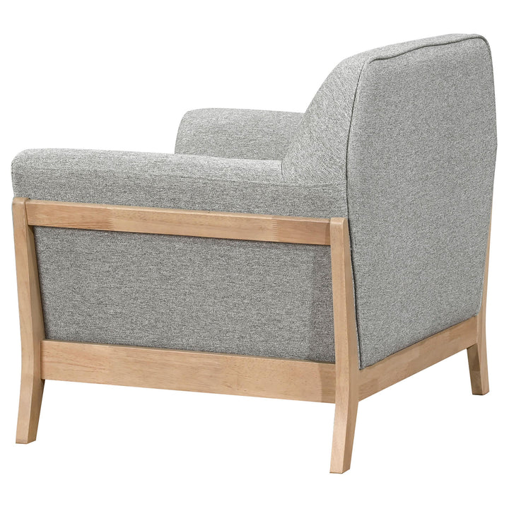 Vaughn 3-piece Fabric Upholstered Flared Arm Sofa Set Grey