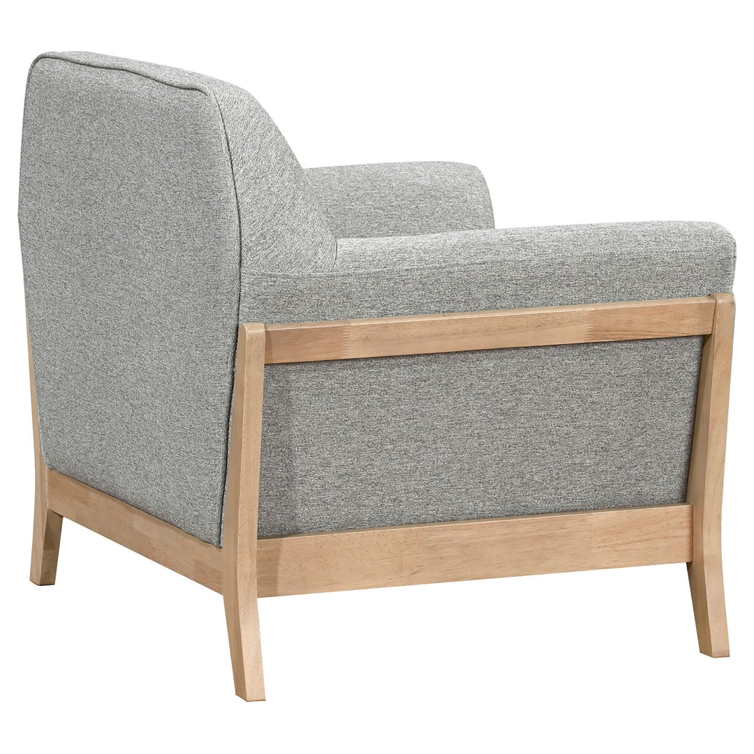 Vaughn Fabric Upholstered Flared Arm Accent Chair Grey