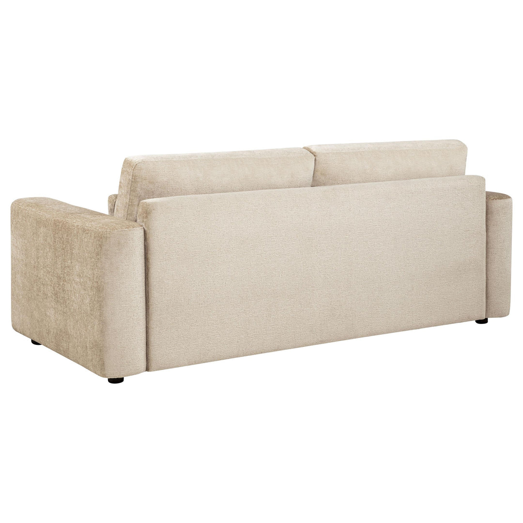 Amador Chenille Upholstered Track Arm Sofa Camel