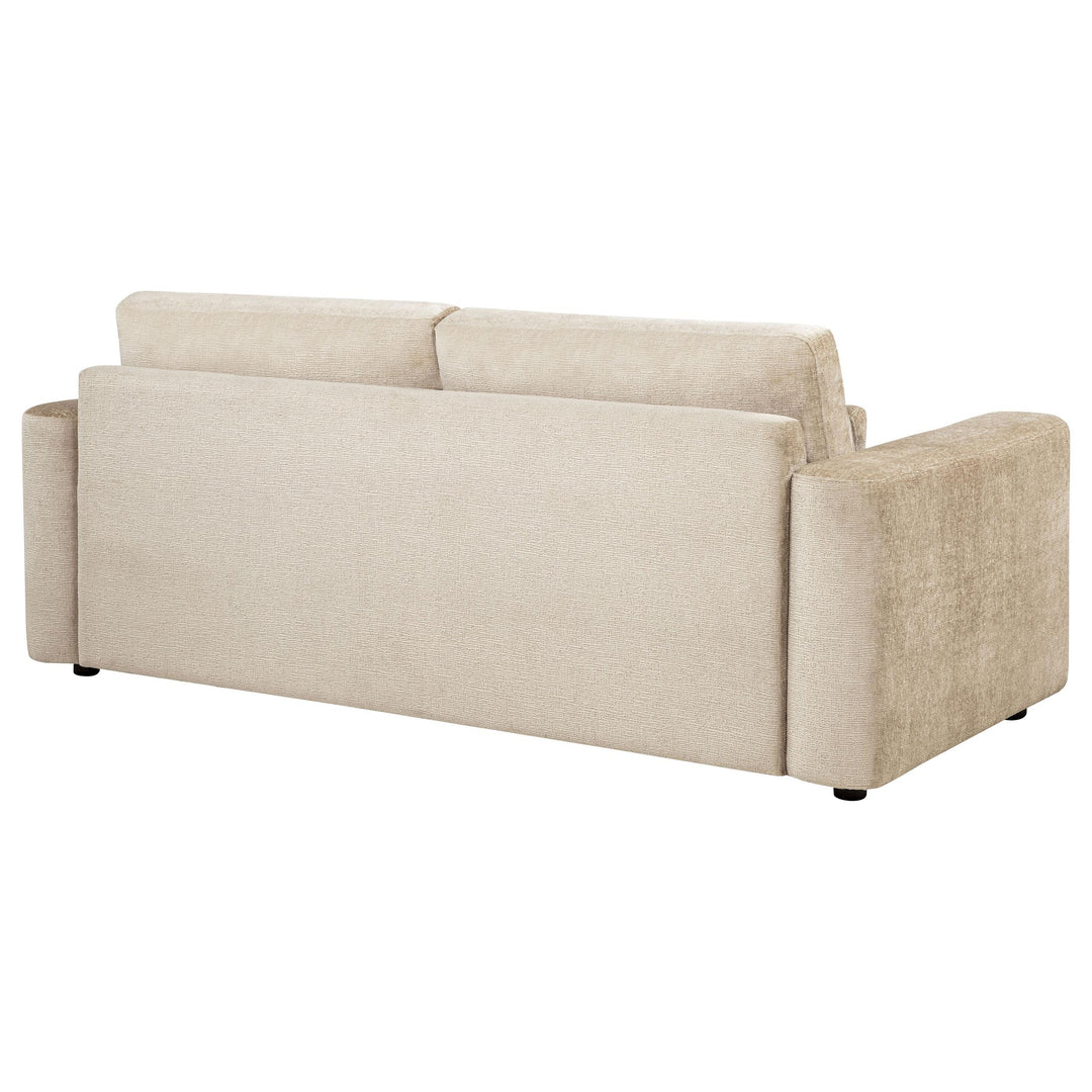 Amador Chenille Upholstered Track Arm Sofa Camel