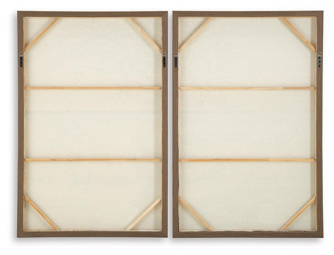 Stormish - Wall Art Set (Set of 2) - Beige / Brown