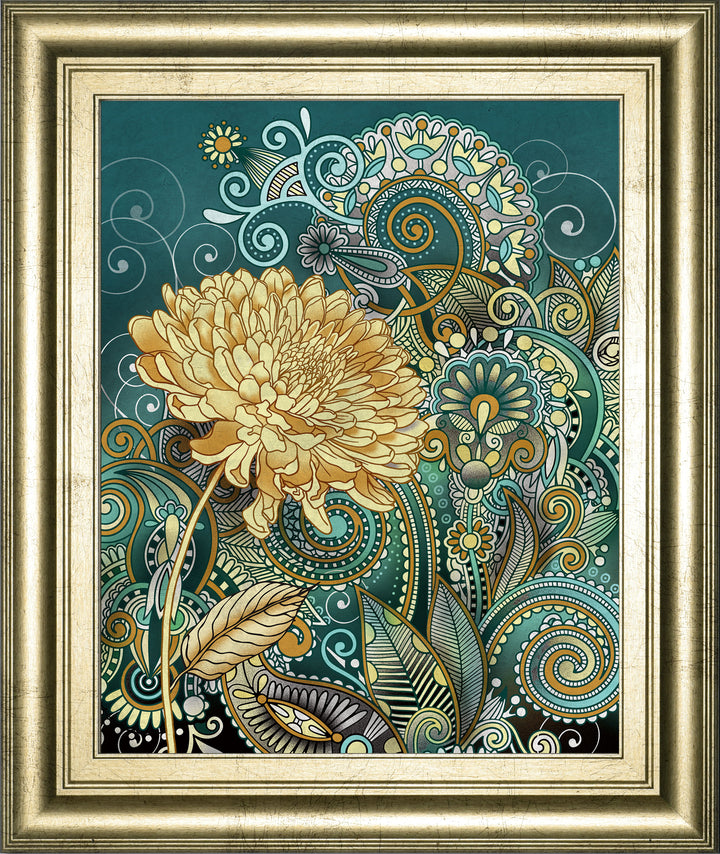 Inspired Blooms 1 By Conrad Knutsen - Framed Print Wall Art - Green