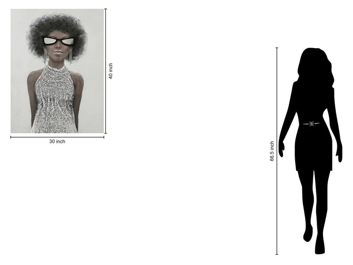 Glam Sparkle Reflection - 30" x 40" Framed Wall Art