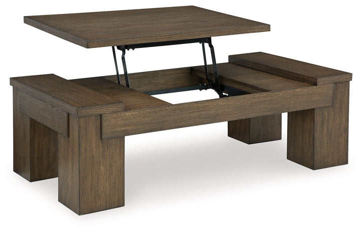 Rosswain - Warm Brown - Lift Top Cocktail Table