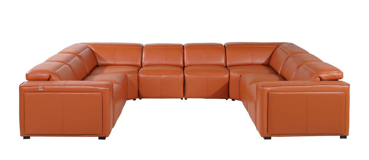 1224 - 8-Piece U-Shaped Sectional Sofa In With 4 Power Recliners &amp; Power Headrests