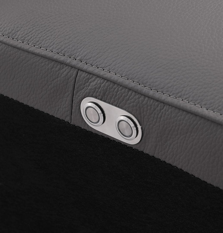 1208 - Leather Reclining Set (Sofa & Loveseat With Four Power Recliners)