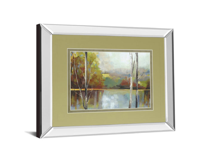 Still Water By Trent Thompson - Mirror Framed Print Wall Art - Dark Brown