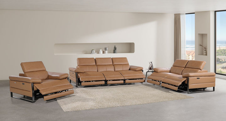 1246 - Modular Power Triple Reclining Sofa, Loveseat, And Chair Set With Power Headrests
