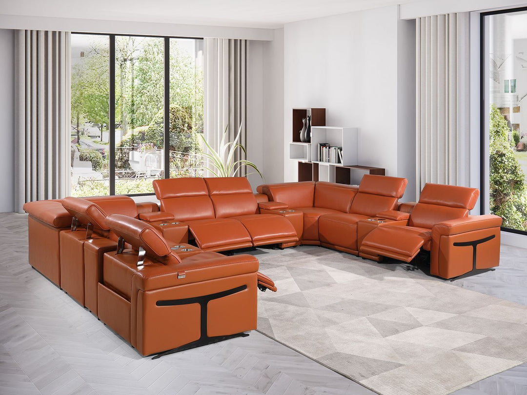 1126 - 12-Piece U-Shaped Sectional Sofa In With 4 Power Recliners &amp; Power Headrests
