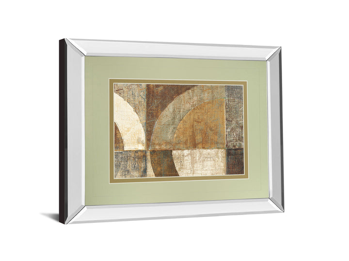 Circular Sculpture By Wild Apple Portfolio - Mirror Framed Print Wall Art - Light Brown