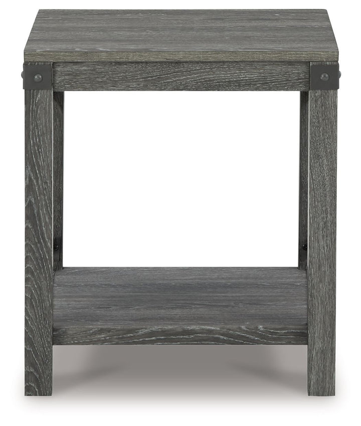 Freedan - Square End Table - Grayish Brown