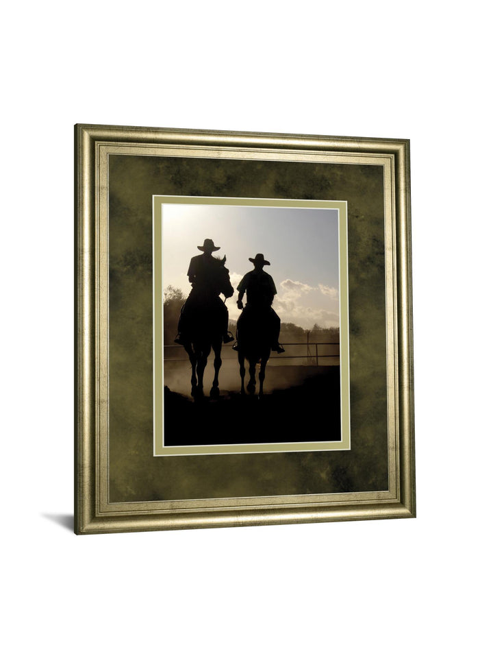 Cavaliers Cowboys By Yann Siwiak - Framed Print Wall Art - Black