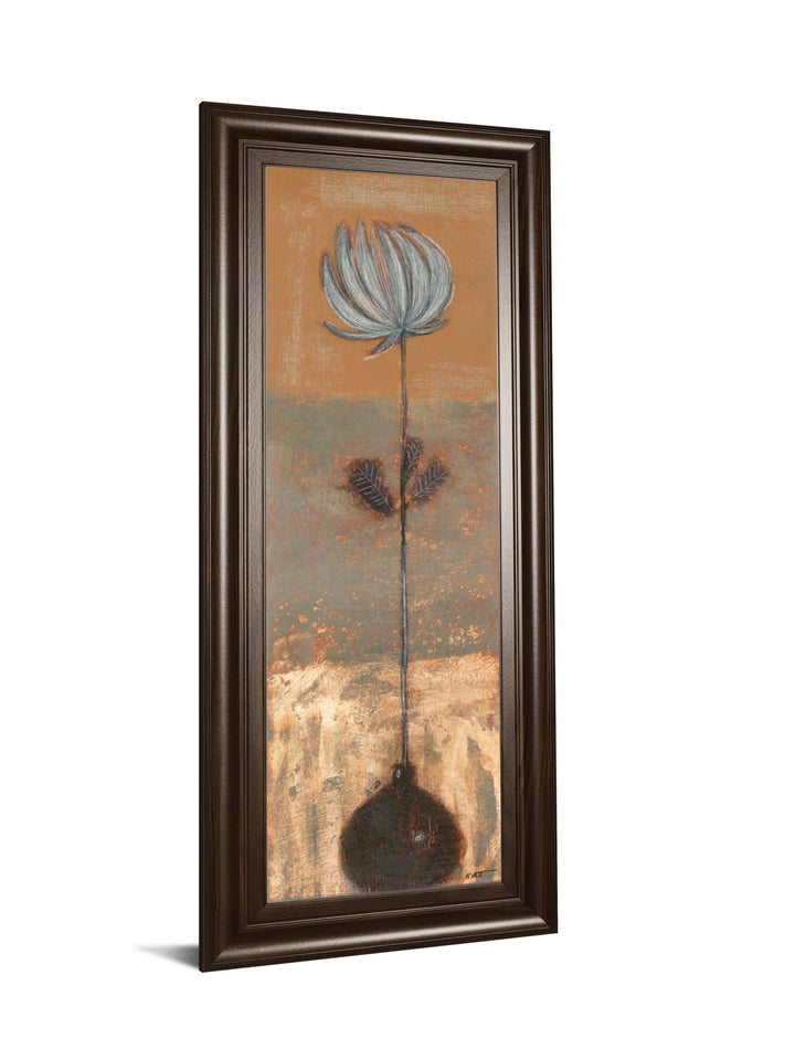 Solitary Flower I By Norman Wyatt - Framed Print Wall Art - Light Brown