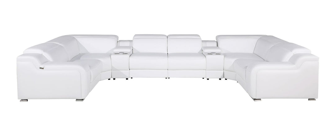 1116 - 8-Piece U-Shaped Sectional Sofa In With 4 Power Recliners &amp; Power Headrest