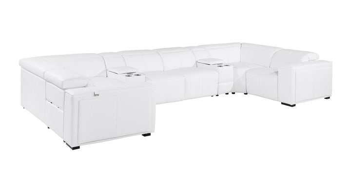 1224 - 8-Piece U-Shaped Sectional Sofa In With 2 Power Recliners &amp; Power Headrests