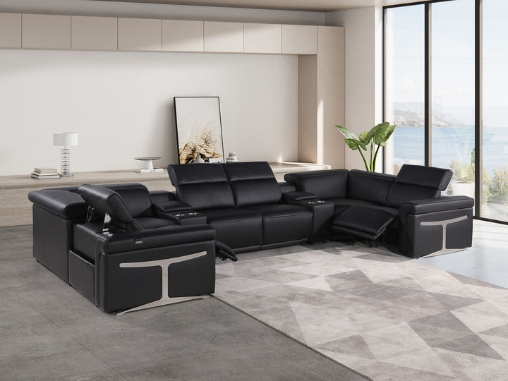 1126 - 8-Piece U-Shaped Sectional Sofa In With 2 Power Recliners &amp; Power Headrests