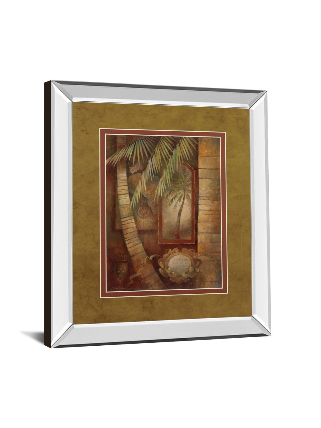 Global Winds Il By Eliane Volherbst-Lane - Mirror Framed Print Wall Art - Green