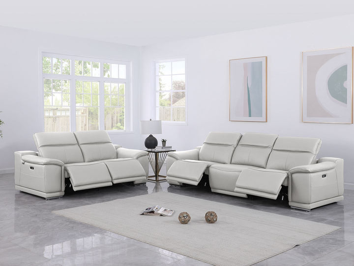 9762 - 5-Piece Modular Power Reclining Sofa And Loveseat Set With 5 Power Recliners In