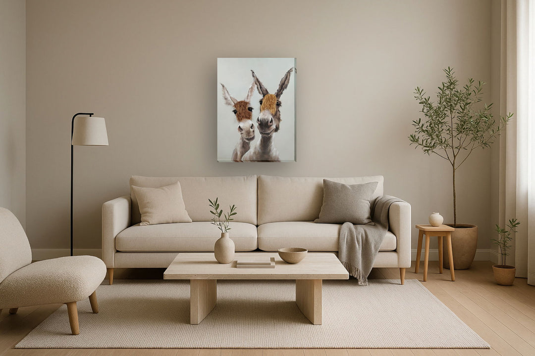 Curious Duo - 30" x 40" Framed Wall Art