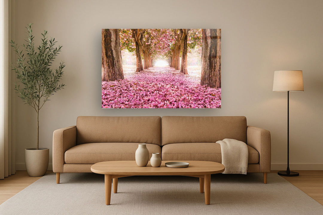 Floating Tempered Glass With Foil All In Rose - Pink