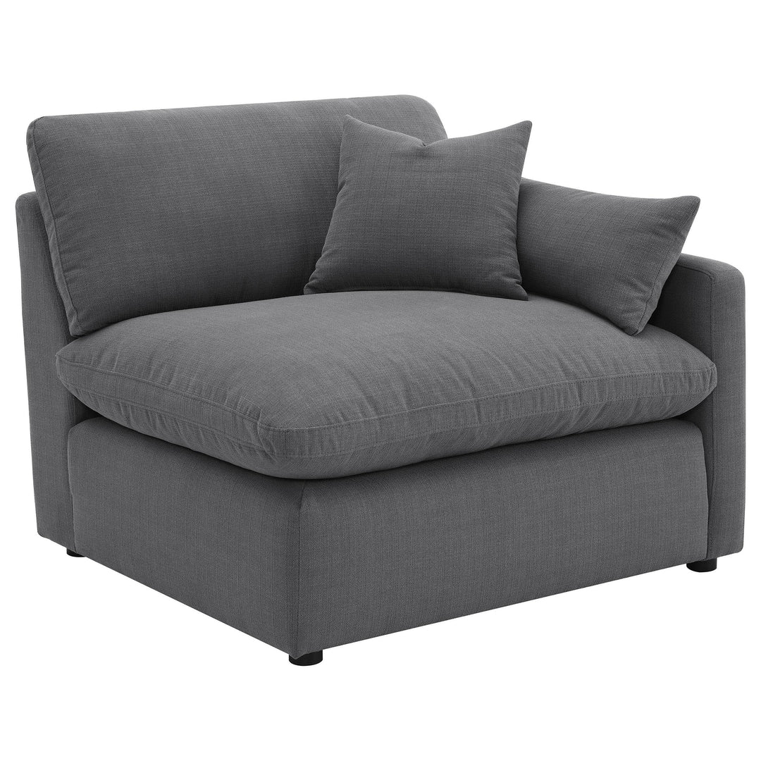 Hobson 4-piece Upholstered Modular Sectional Sofa Charcoal