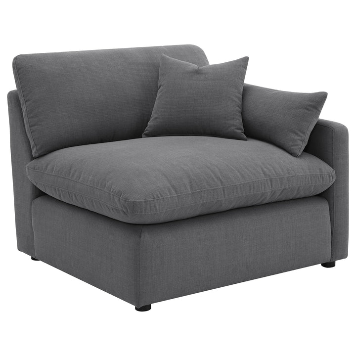 Hobson 4-piece Upholstered Modular Sectional Sofa Charcoal