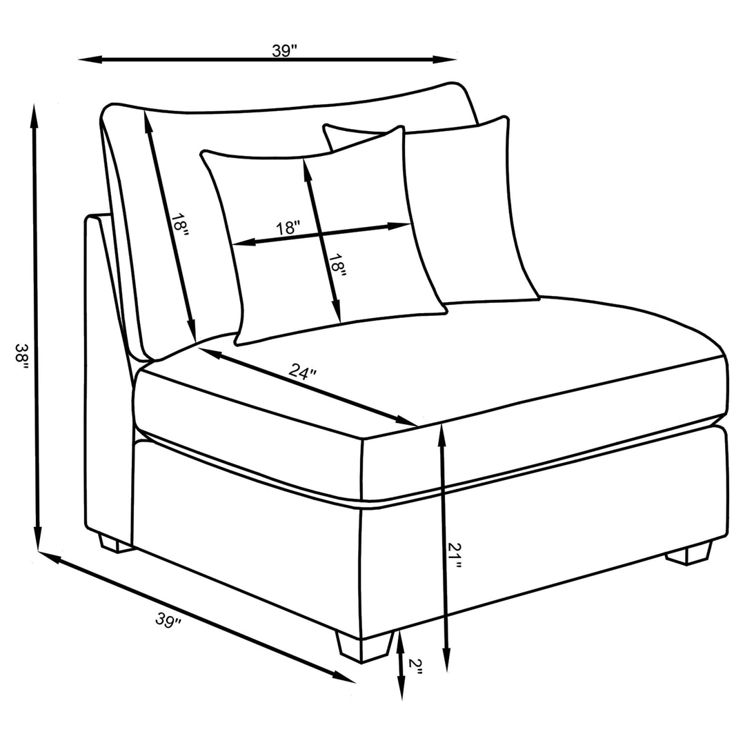 Cambria 4-piece Upholstered Modular Sectional Sofa Grey