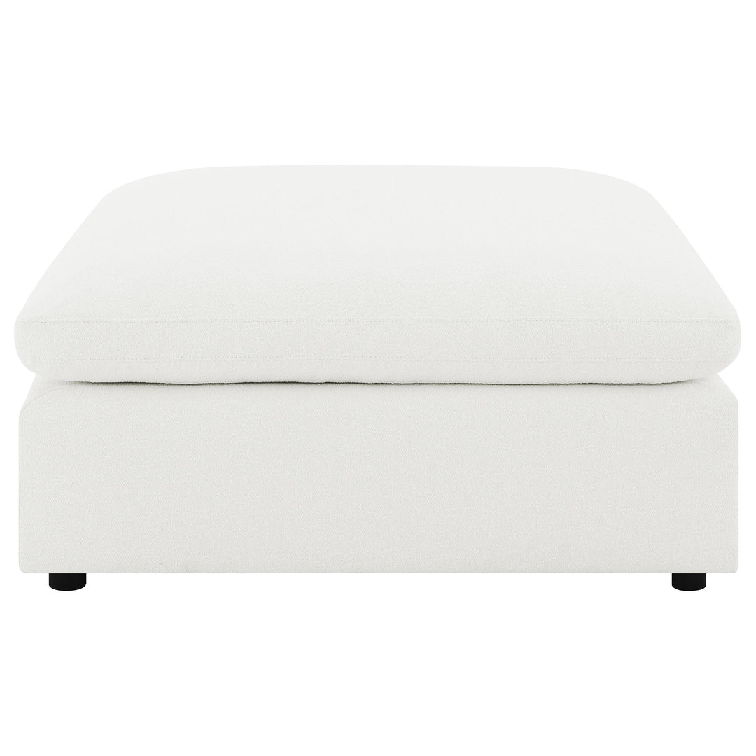 Raleigh Boucle Upholstered Ottoman Ivory