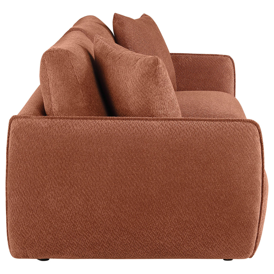 Elysia Chenille Upholstered Modular Lounge Loveseat Coral