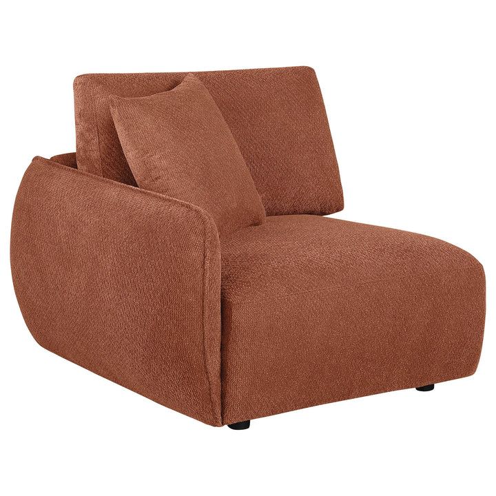 Elysia 5-piece Chenille Upholstered Modular Sectional Sofa Coral