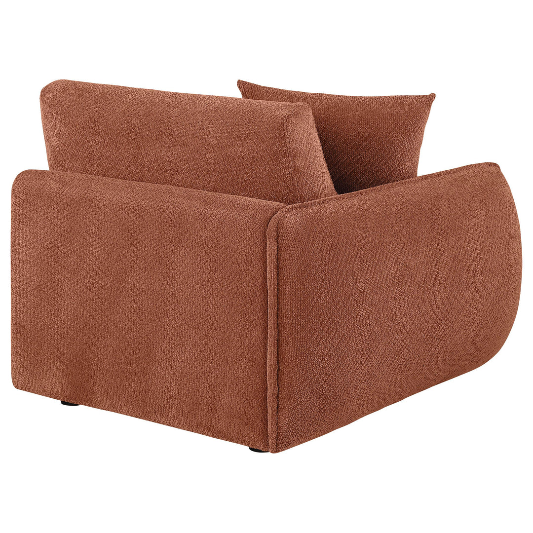 Elysia Chenille Upholstered Modular LAF Chair Coral