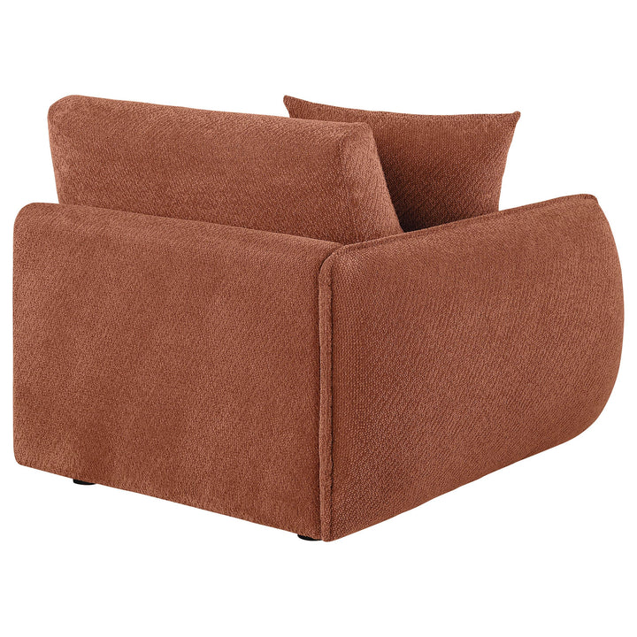Elysia Chenille Upholstered Modular LAF Chair Coral