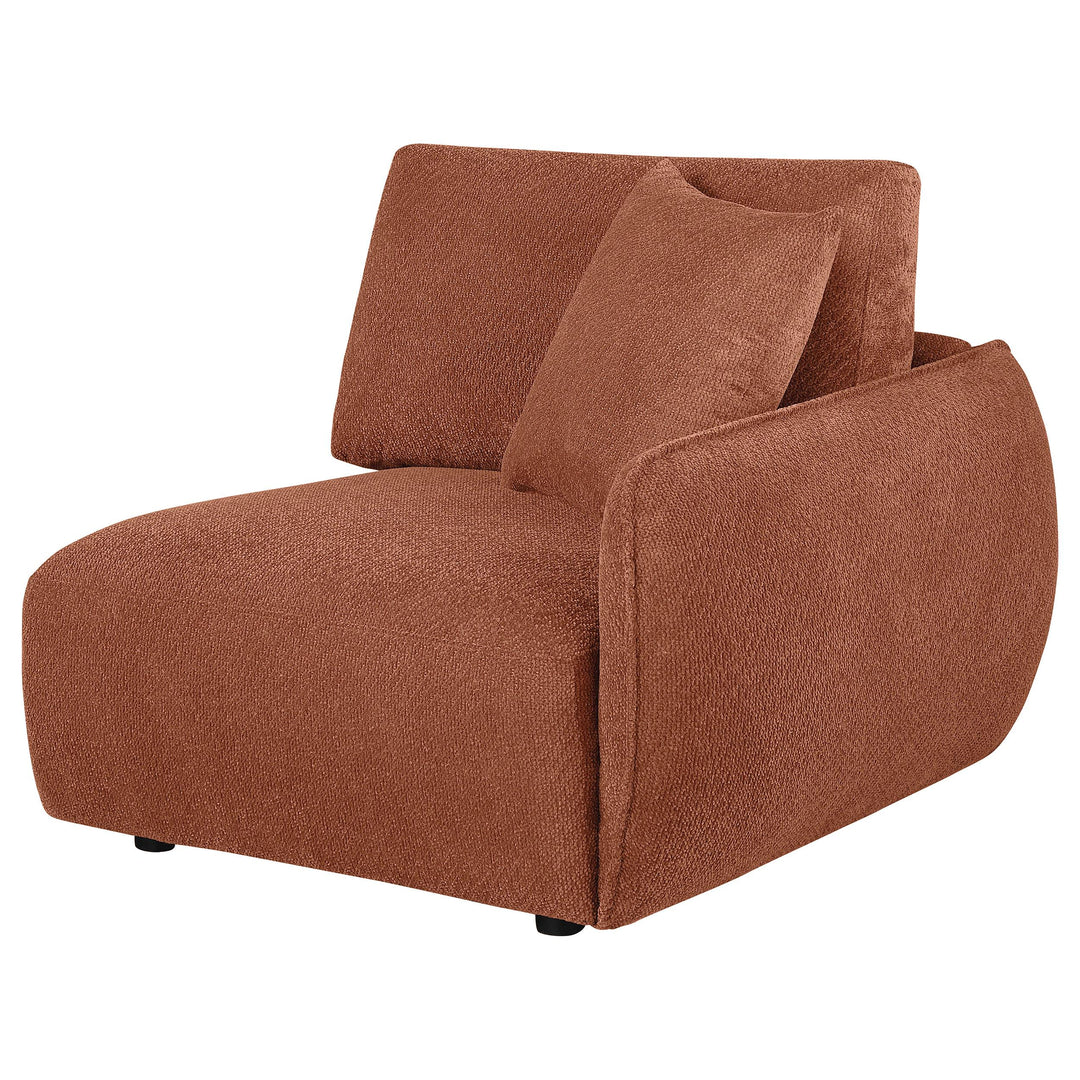 Elysia Chenille Upholstered Modular RAF Chair Coral