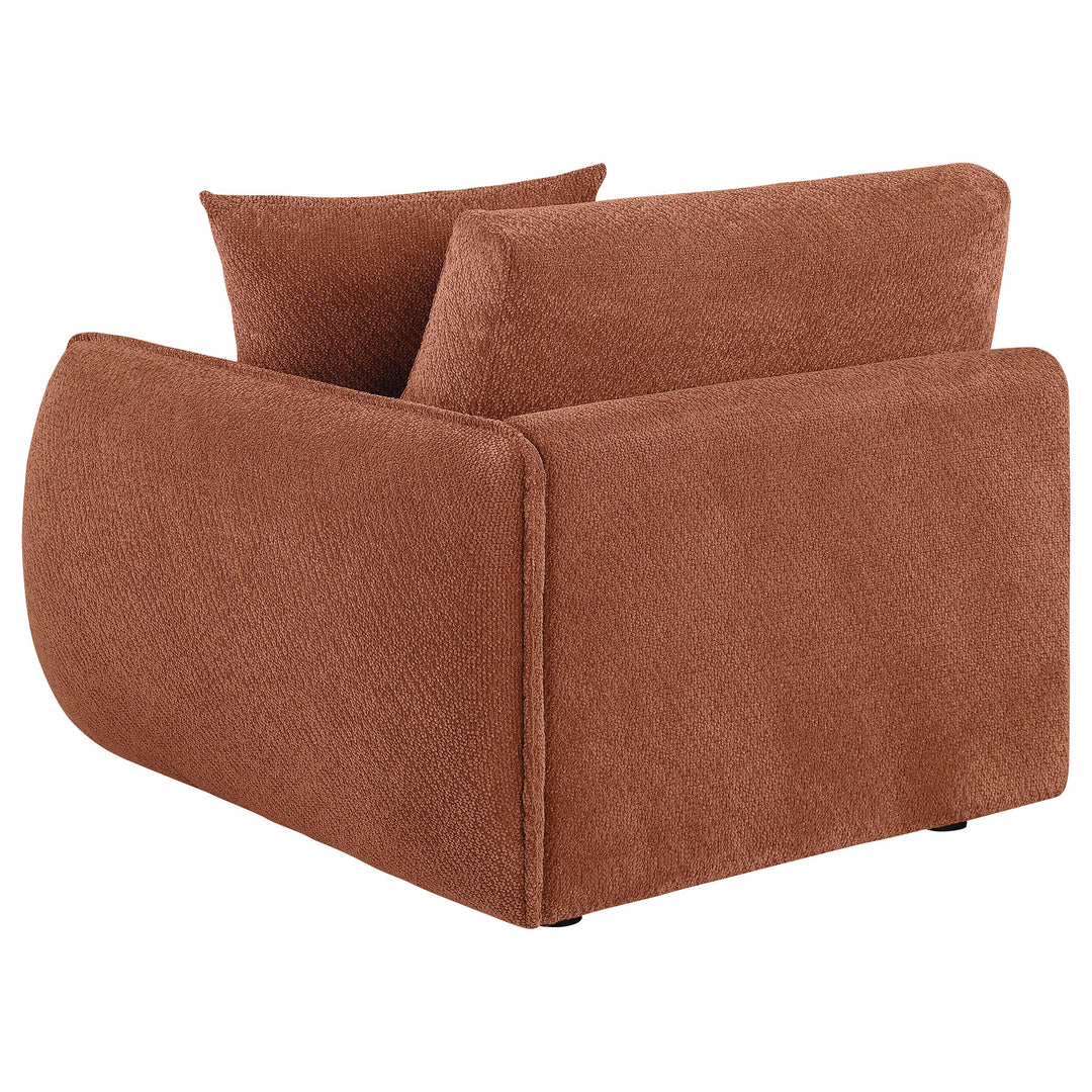 Elysia Chenille Upholstered Modular RAF Chair Coral