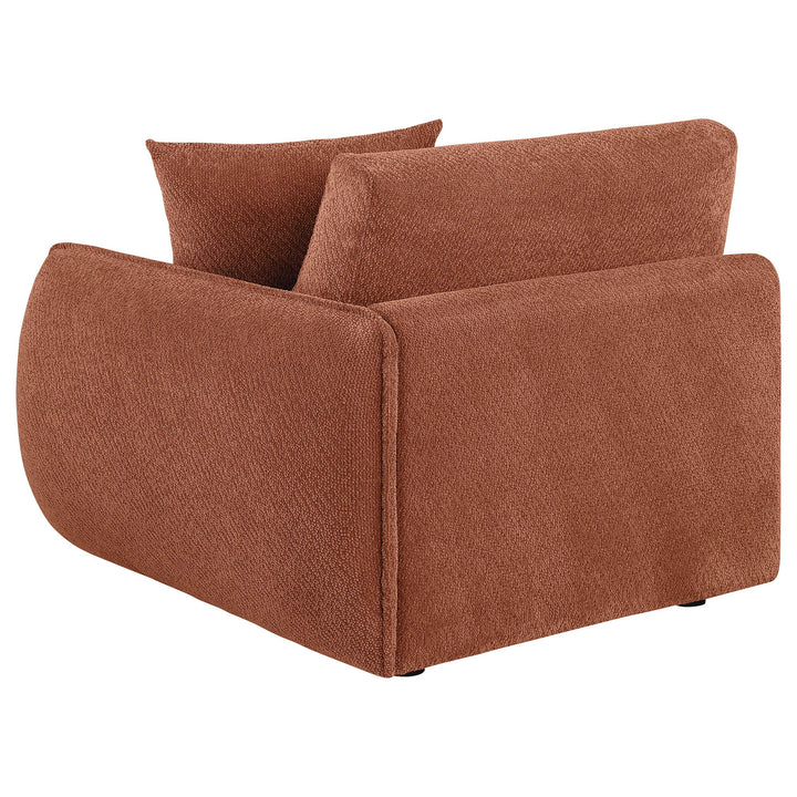 Elysia Chenille Upholstered Modular RAF Chair Coral