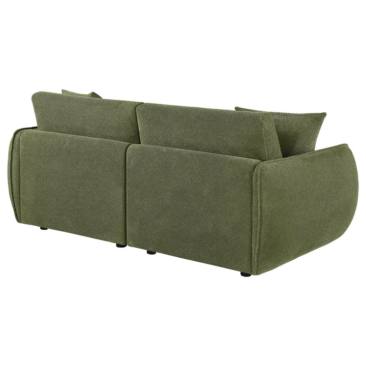 Elysia Chenille Upholstered Modular Lounge Loveseat Green